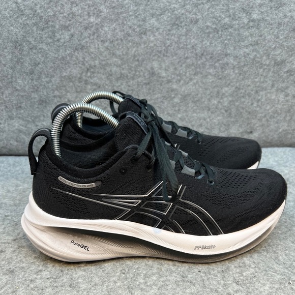 ASICS Gel Nimbus 26 Black White Running Comfort Sneakers Shoes Men\'s Size 9 main image 4
